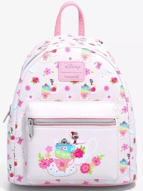 Loungefly Disney Cinderella Mice Tea Party Backpack Pink NWT Original Packaging